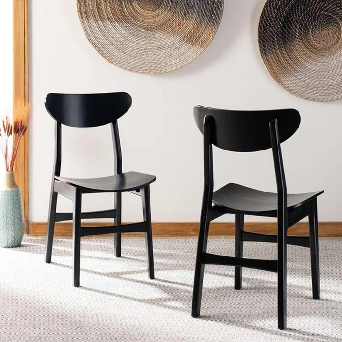 Safavieh – Lucca Retro Dining Chair – Black (Set of 2) – DCH1001G-SET2