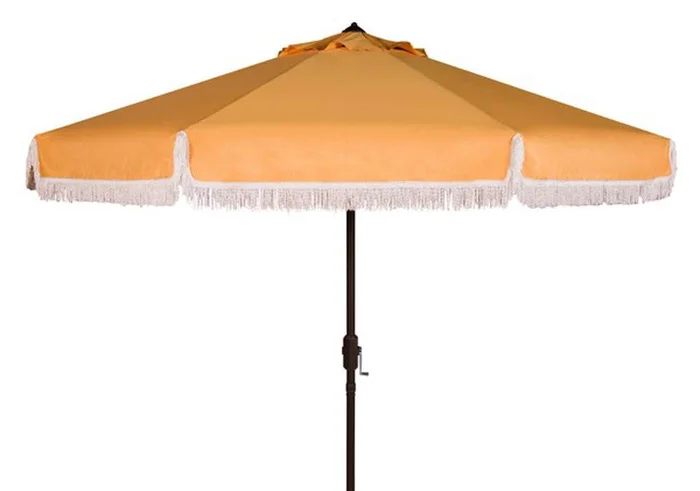 Safavieh – Milan Fringe 11Ft Umbrella – Yellow – PAT8108D