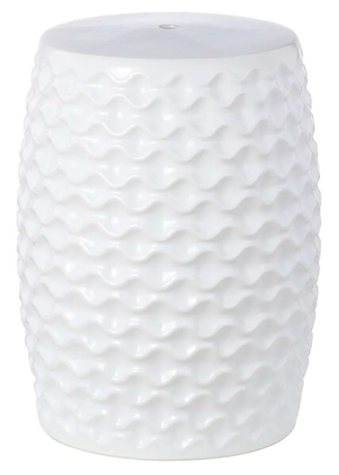 Safavieh – Randon Garden Stool – White – ACS4579A