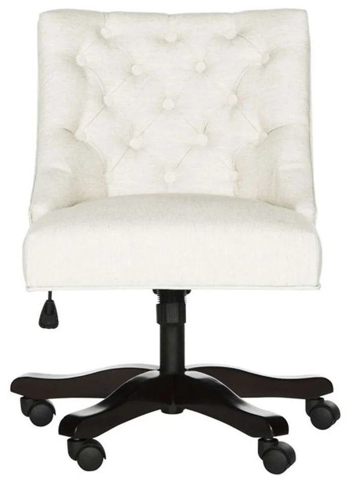 Safavieh – Soho Tufted Swivel Desk Chair – Creme – MCR1030A