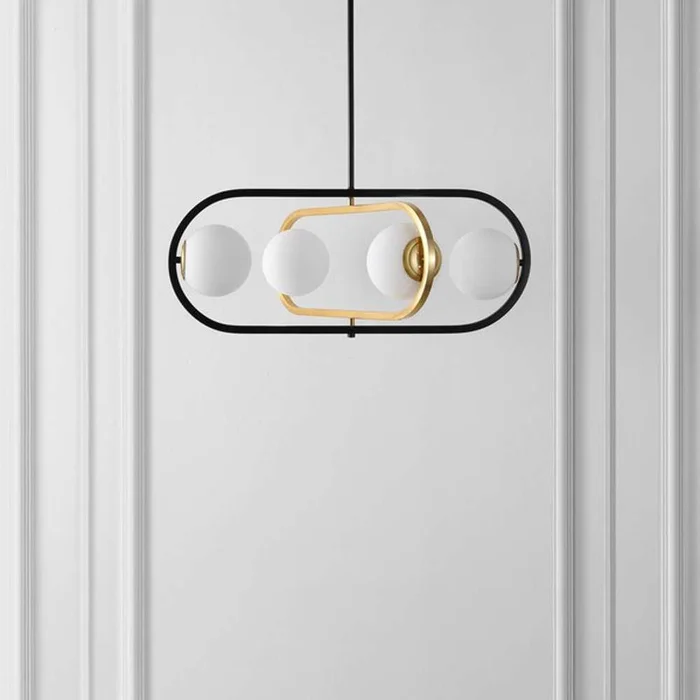 Safavieh – Urbana 4 Lt 26.75in Pendant – Black – Brass – PND4194A