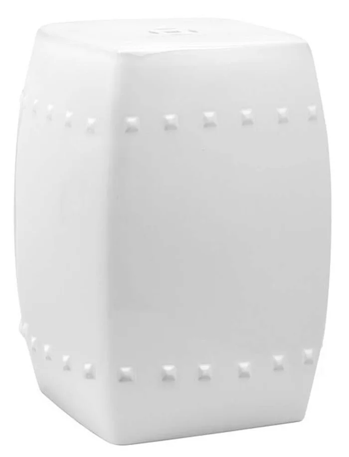 Safavieh – Villa Garden Stool – White – ACS4524A