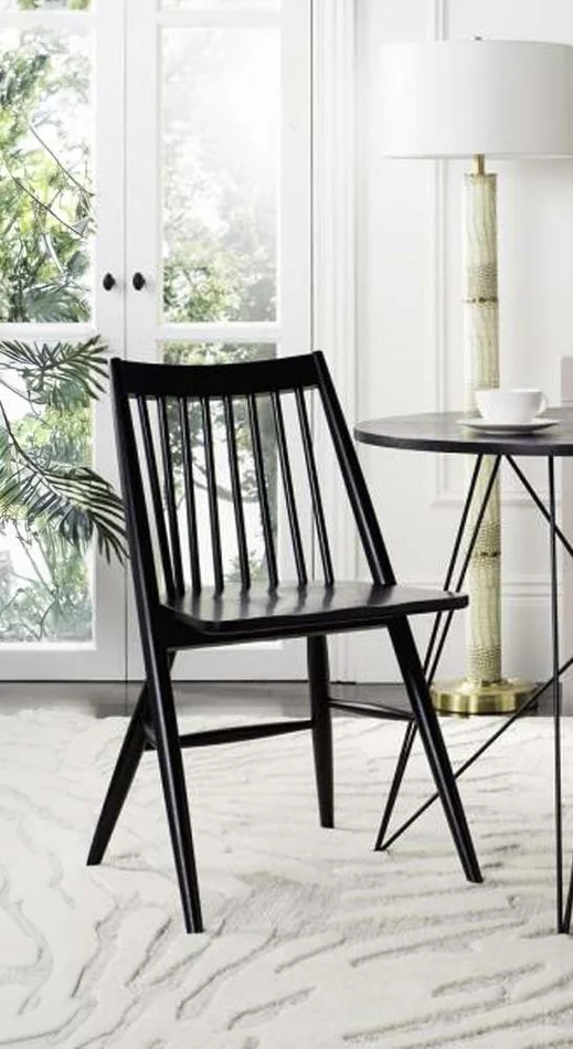 Safavieh – Wren Dining Chair – Black (Set of 2) – DCH1000A-SET2
