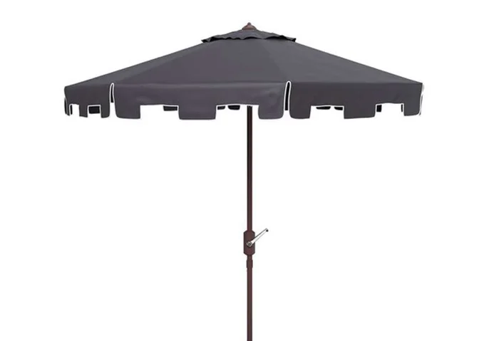 Safavieh – Zimmerman 11Ft Market Umbrella – Navy – White – PAT8100A