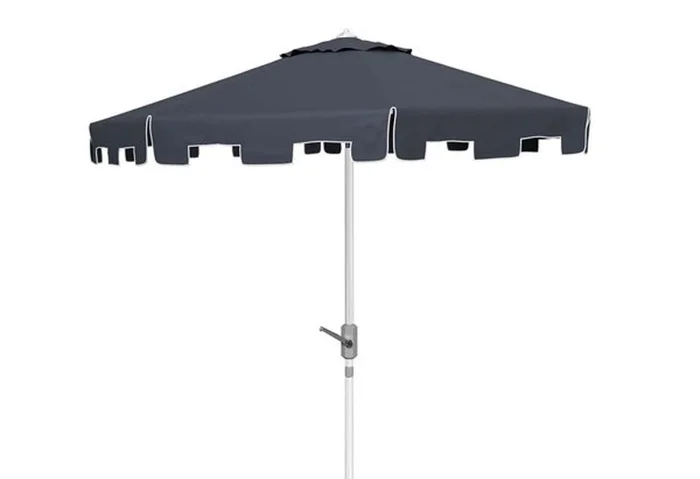 Safavieh – Zimmerman 9 Ft Market Umbrella – Navy – White – PAT8000L