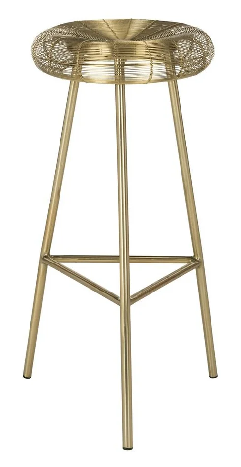 Safavieh Addison Wire Weaved Contemporary Counter Stool – Gold