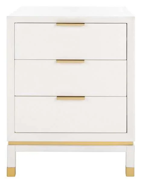 Safavieh Baskin 3 Drawer Accent Table – White