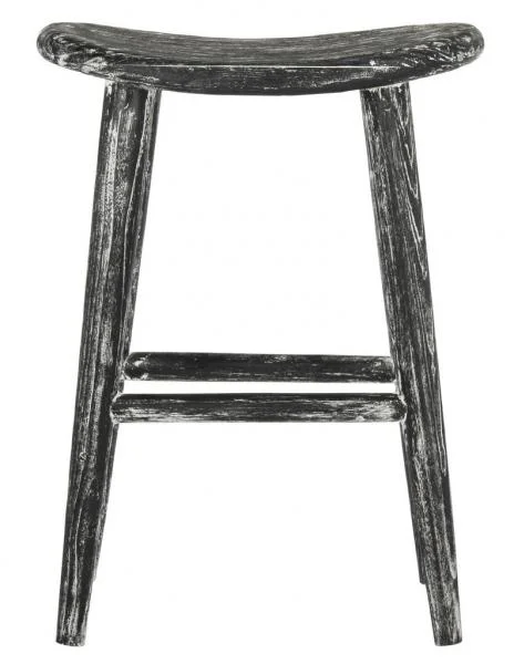 Safavieh Colton Wood Counter Stool – Black,White,W,Sungkai,Wood