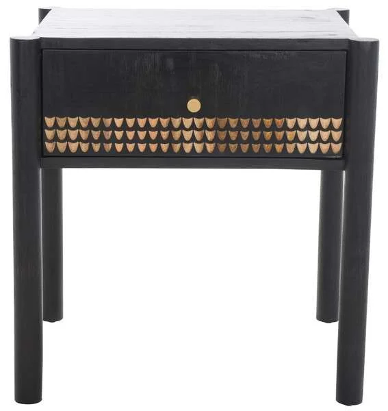 Safavieh Errington 1 Drawer Nightstand – Black