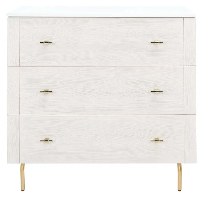 Safavieh Genevieve 3 Drawer Dresser – White