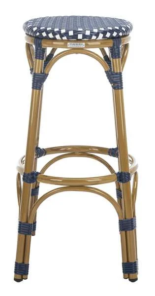 Safavieh Kipnuk Stool Navy/White (Indoor/Outdoor) – Navy