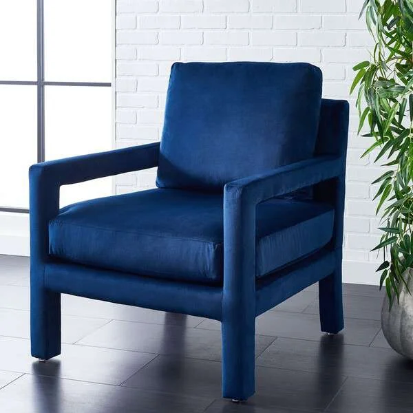 Safavieh Kye Accent Chair – Navy