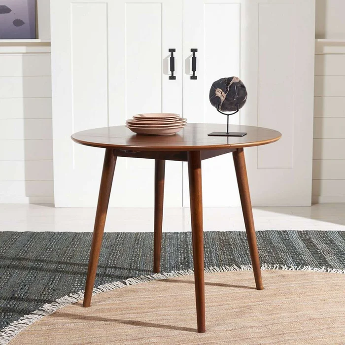 Safavieh Lovell Folding Round Dining Table – Walnut
