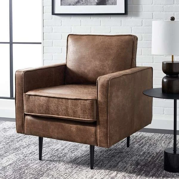 Safavieh Paityn Accent Chair – Brown Body With Black Legs