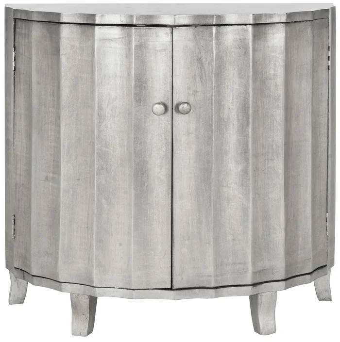 Safavieh Rutherford Demilune Cabinet – Silver