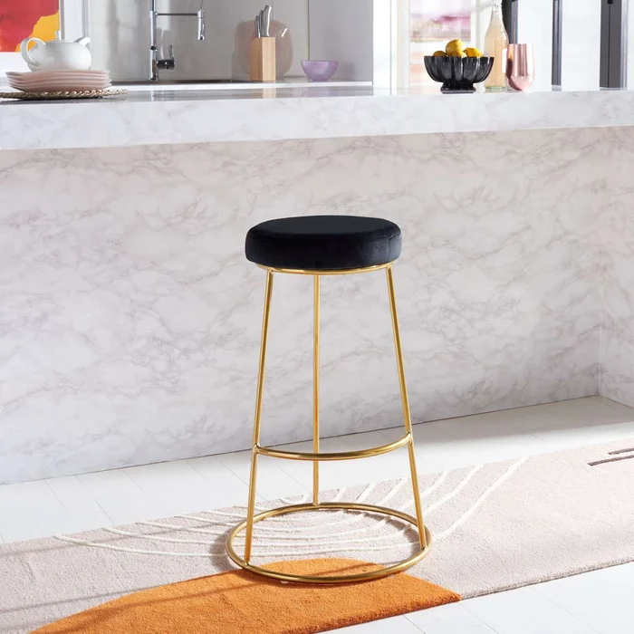 Safavieh Sabina Round Bar Stool – Black