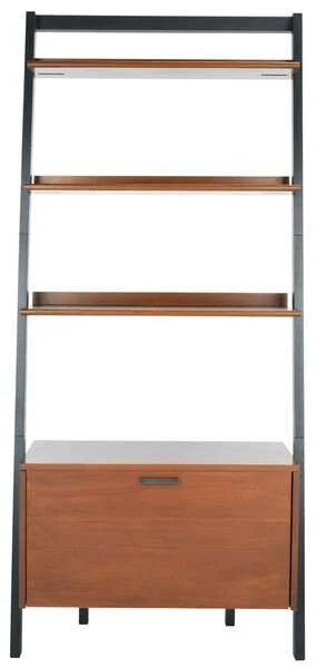 Safavieh Vlad 3 Shelf 1 Door Etagere – Honey Brown