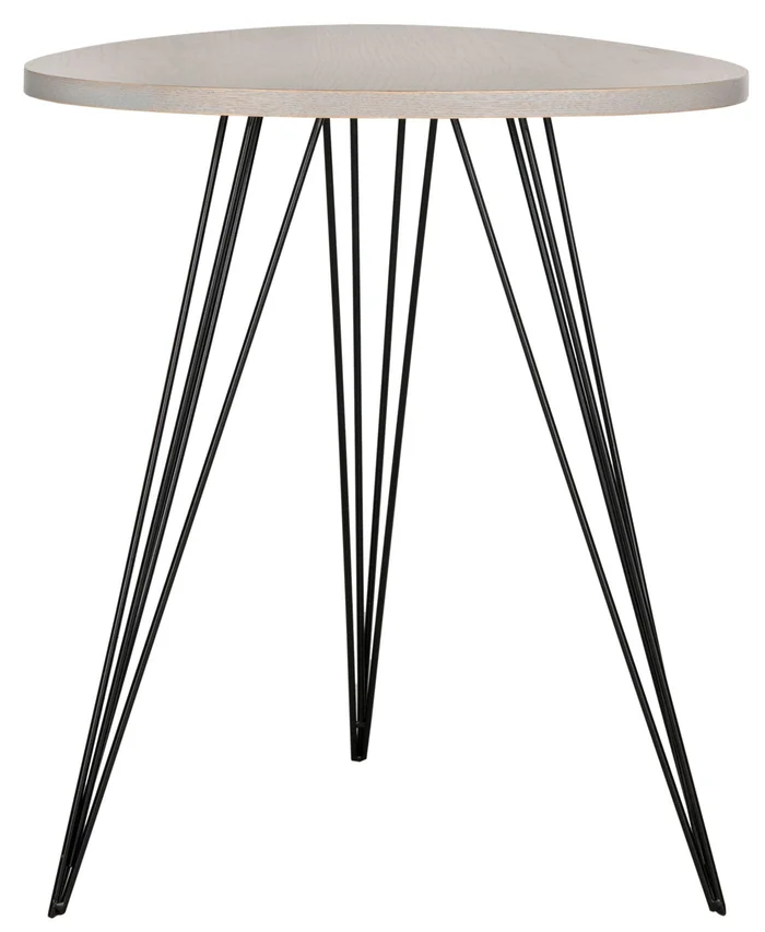 Safavieh Wolcott Retro Mid Century Wood Side Table – Grey,Black
