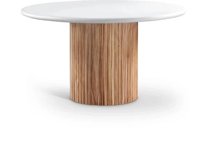 Sanremo – Concrete 53″ Finished Concrete Indoor / Outdoor Dining Table – White