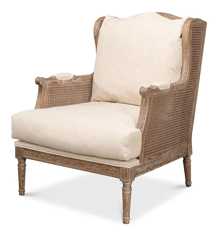 Sarreid Ltd – Ava Chair – Beige – 53479