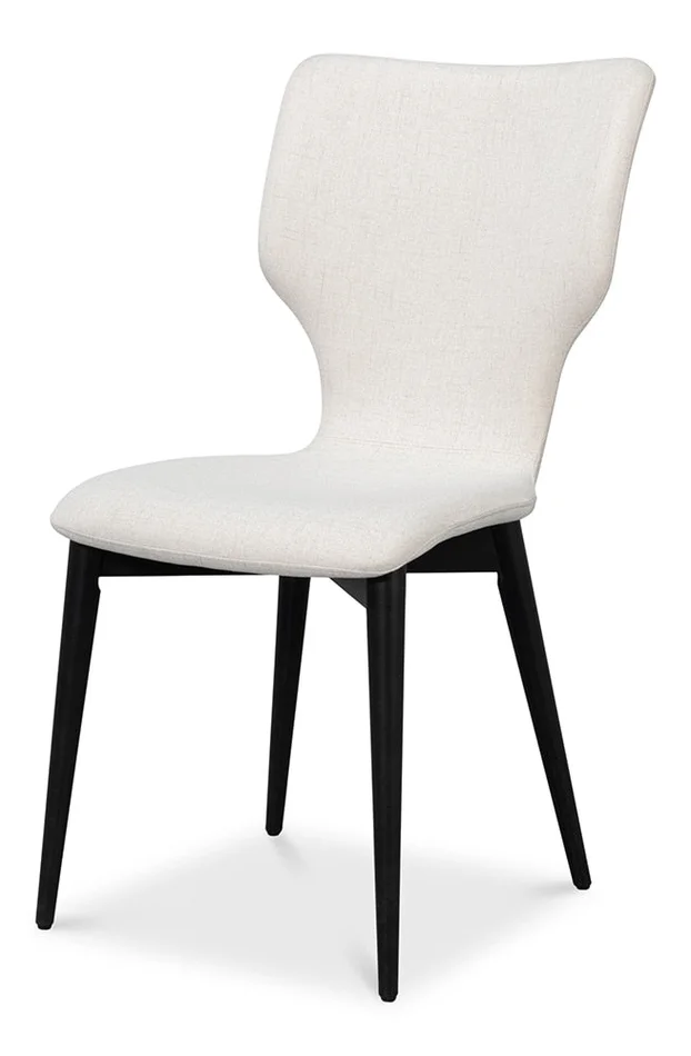 Sarreid Ltd – Contour Sidechair – Ivory – 53983