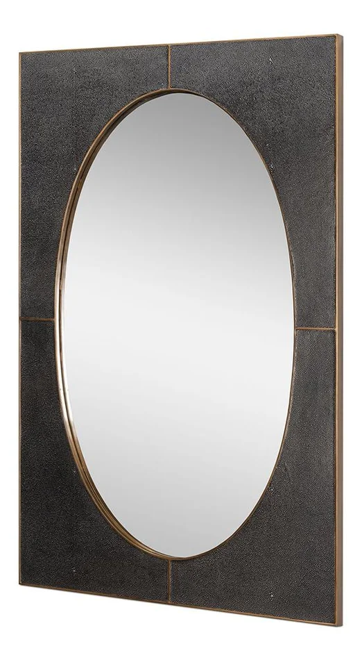 Sarreid Ltd – Francis Mirror,Shagreen,Antique Grey – 54247-31