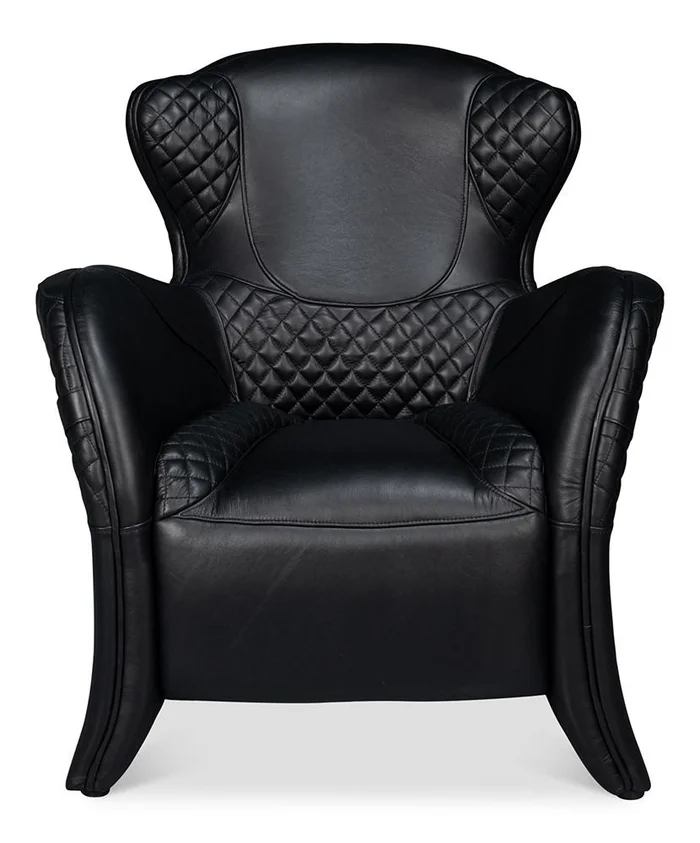 Sarreid Ltd – Hera Arm Chair, Onyx Black – 54118