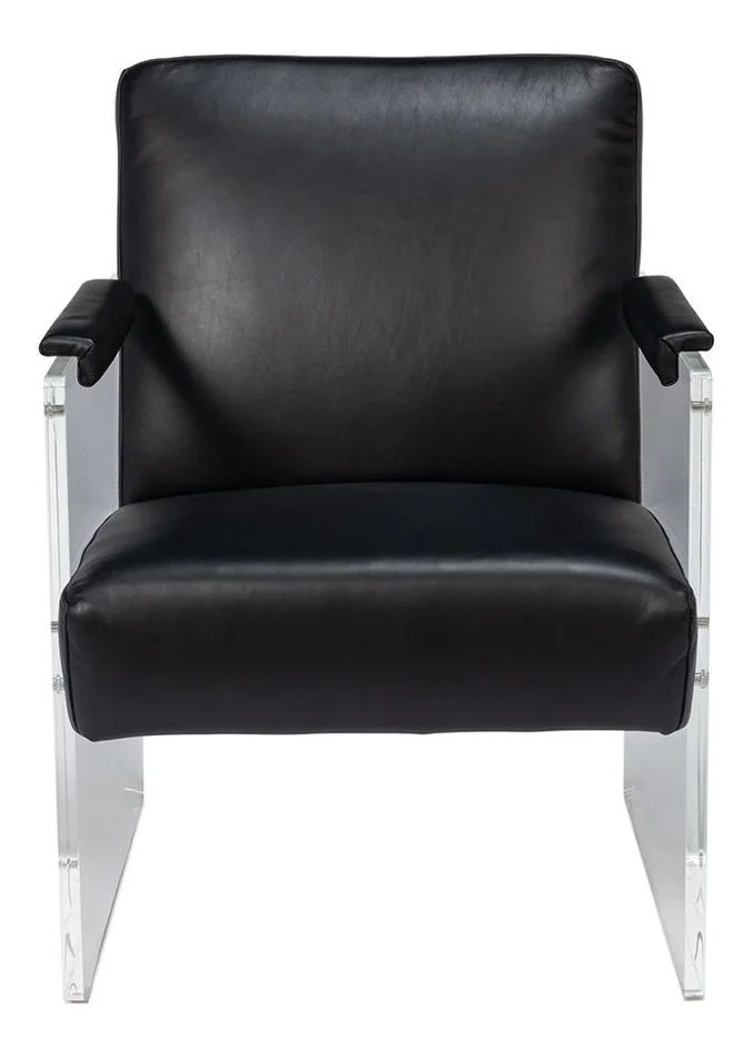 Sarreid Ltd – Holloway Armchair, Onyx Black – 54082