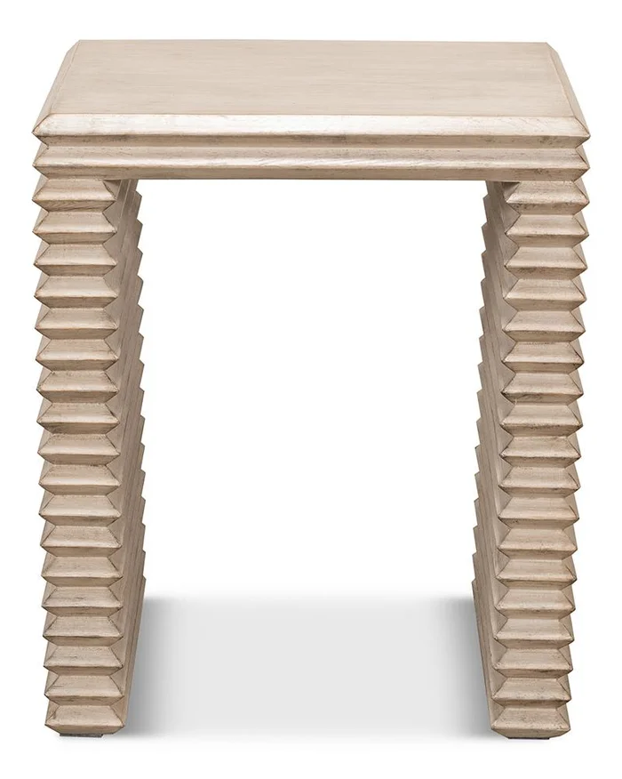 Sarreid Ltd – Stacked Side Table, Stone Grey – 53527-1