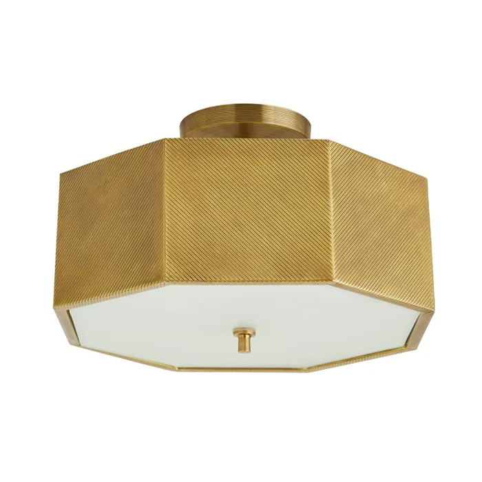 Savanna Semi-Flush Mount – Gold