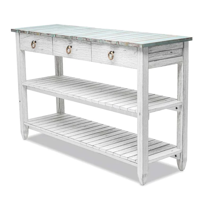 Sea Winds – Picket Fence Entertainment Center – B78219-DBLEU/WH