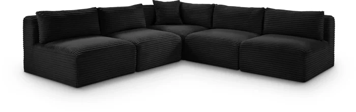 Shaggy – 5 Piece Modular Corner Armless Sectional
