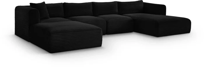 Shaggy – 5 Piece Modular Sectional With Chaise And Ottoman