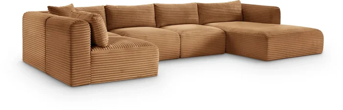 Shaggy – Fabric 5 Piece Modular U-Shaped Sectional