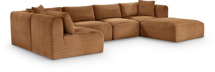 Shaggy – Fabric 6 Piece Modular U-Shaped Sectional