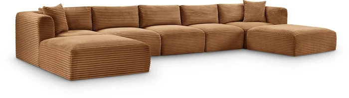 Shaggy – Fabric 7 Piece Modular Sectional With 2 Ottomans