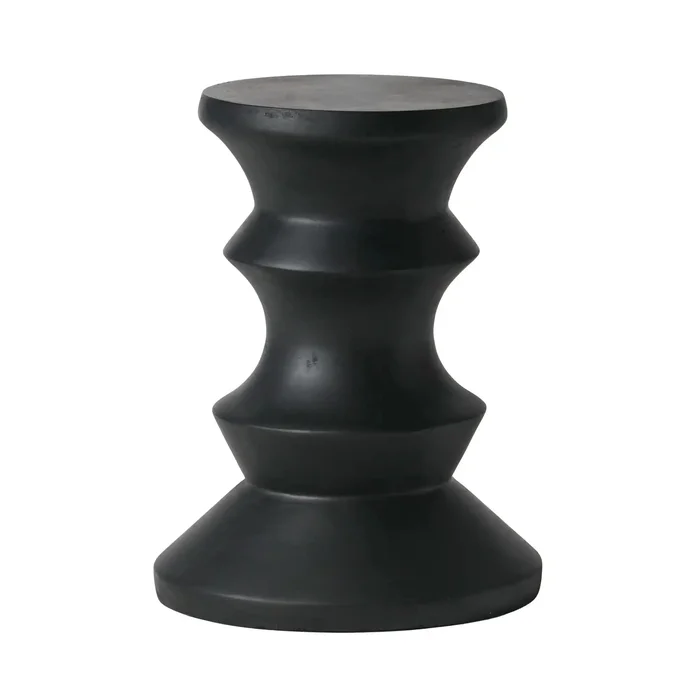 Side Table Modern Concrete Accent Piece – Black