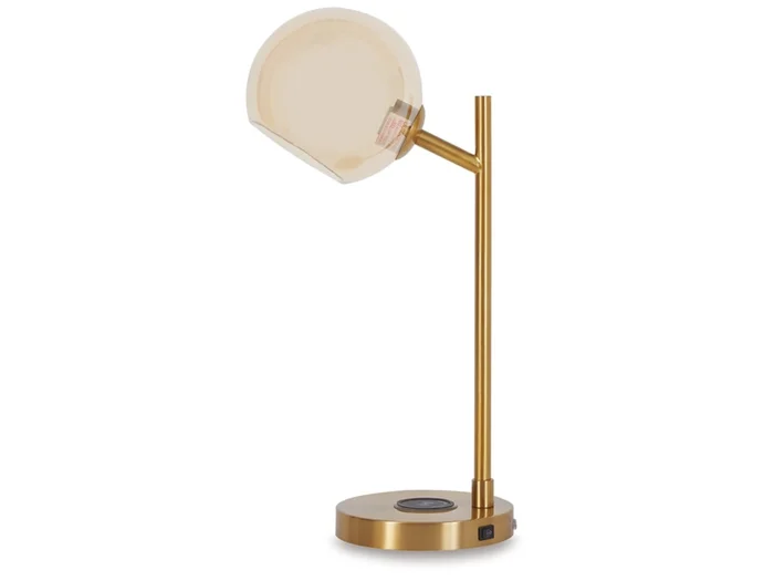 Signature Design by Ashley – Abanson Metal Desk Lamp in Amber/Gold Finish – L206022