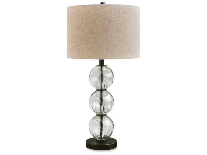 Signature Design by Ashley – Airbal Glass Table Lamp (Set of 2) in Clear/Black – L431604