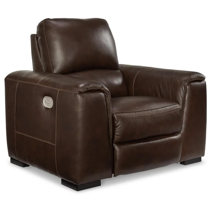 Signature Design by Ashley – Alessandro Pwr Recliner/Adj Headrest in Walnut – U2550213