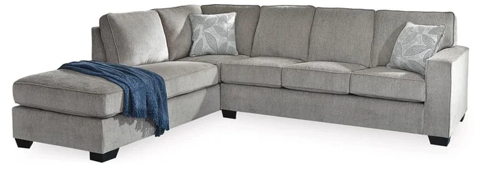 Signature Design by Ashley – Altari Fabric 2 Piece Sectional W Chaise in Alloy