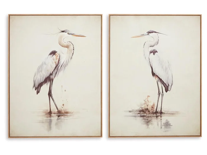 Signature Design by Ashley – Aubinell Wall Art Set (Set of 2) in Beige – A8000414