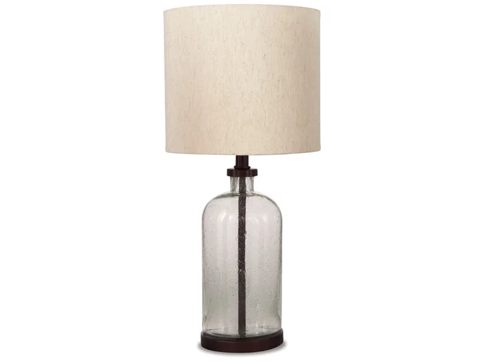 Signature Design by Ashley – Bandile Glass Table Lamp in Clear/Bronze Finish – L430674