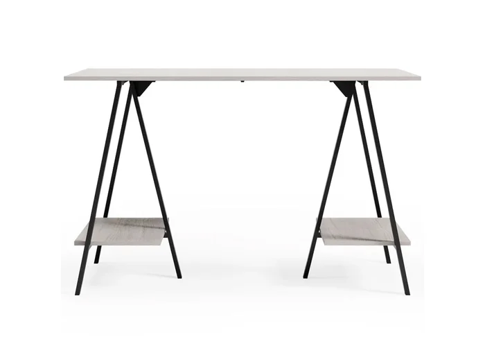 Signature Design by Ashley – Bayflynn Home Office Desk in White/Black – H288-27