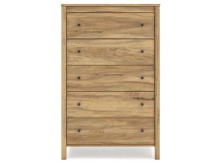 Signature Design by Ashley – Bermacy Five Drawer Chest in Light Brown – EB1760-245