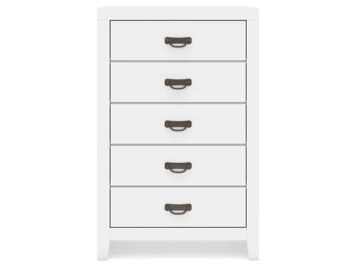 Signature Design by Ashley – Binterglen Five Drawer Chest in White – B427-46