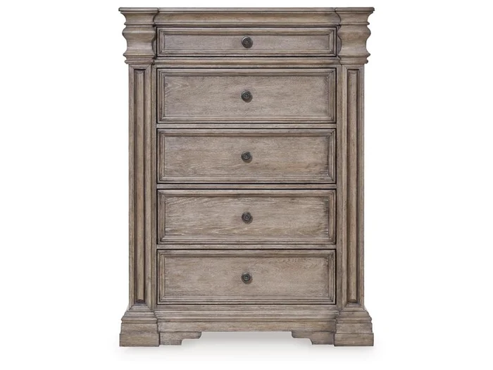 Signature Design by Ashley – Blairhurst Five Drawer Chest in Light Grayish Brown – B916-46