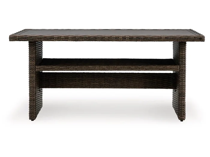 Signature Design by Ashley – Brook Ranch Outdoor Rect Multi-Use Table in Brown – P465-625
