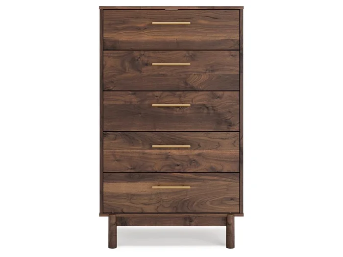 Signature Design by Ashley – Calverson Five Drawer Chest in Mocha – EB3660-245