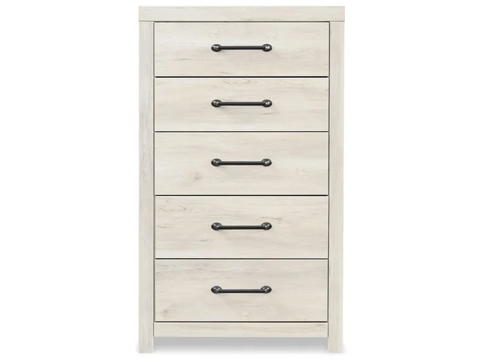 Signature Design by Ashley – Cambeck Five Drawer Chest in Whitewash – B192-46